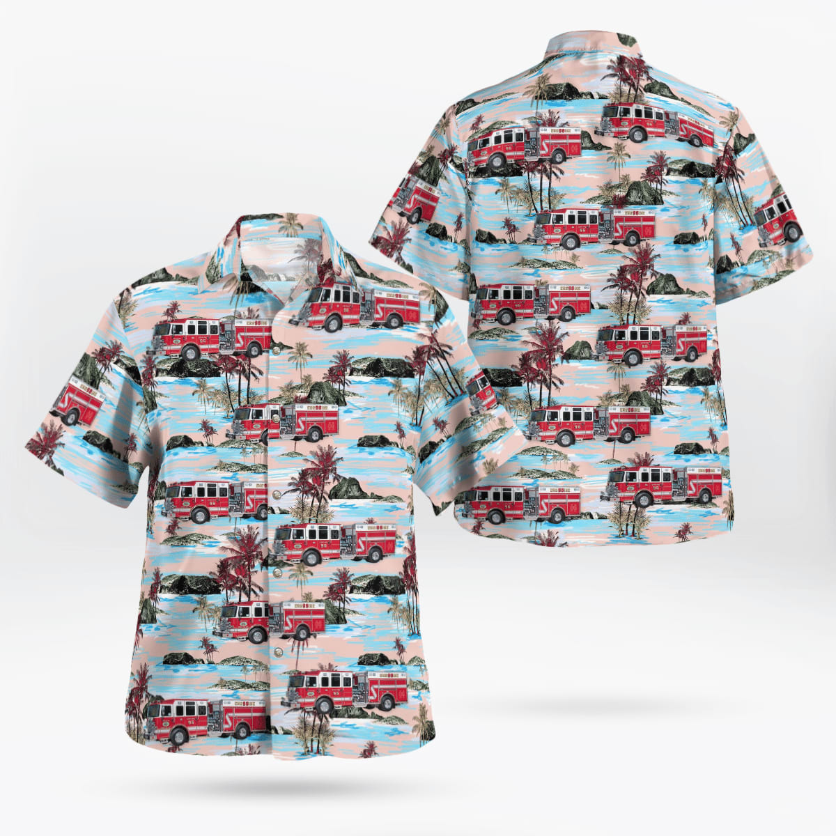 New York, Ossining Fire Department Hawaiian Shirt – Gifts For Firefighters In Ossining, NY