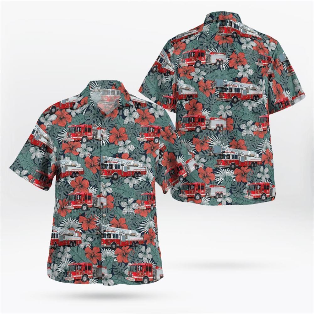Newtonville, New Jersey, Buena Vista Township Fire Department No 12 Newtonville Volunteer Fire Company No. 3 Hawaiian Shirt – Gifts For Firefighters