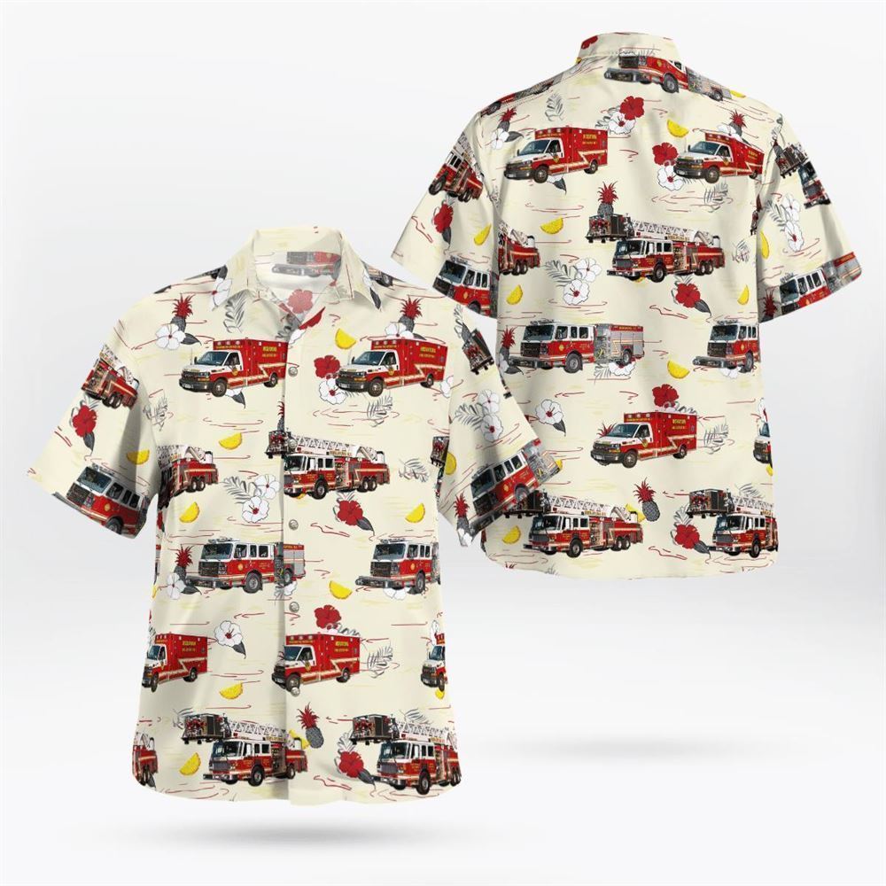 Niskayuna, New York, Niskayuna Fire District No.1 Hawaiian Shirt – Gifts For Firefighters In Niskayuna, NY