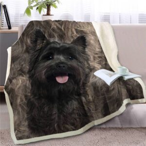 Norwich Terrier Face Fleece Throw Blanket –&hellip;