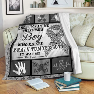 Once Upon Boy Brain Tumor Fleece Throw&hellip;