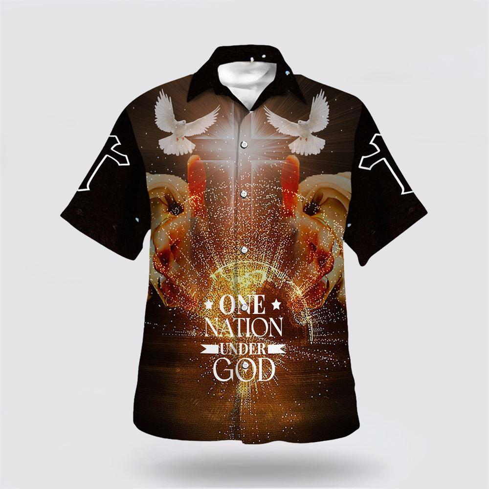 One Nation Under God Hand Of God Hawaiian Shirts For Men & Women – Gifts For Christian Families