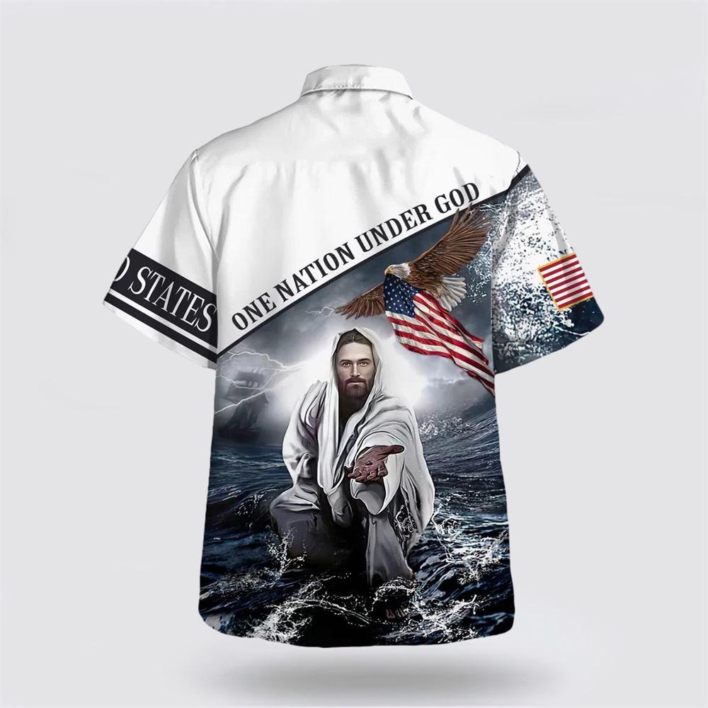 One Nation Under God Jesus Christ Christian Hawaiian Shirt – Gifts For Christian Families