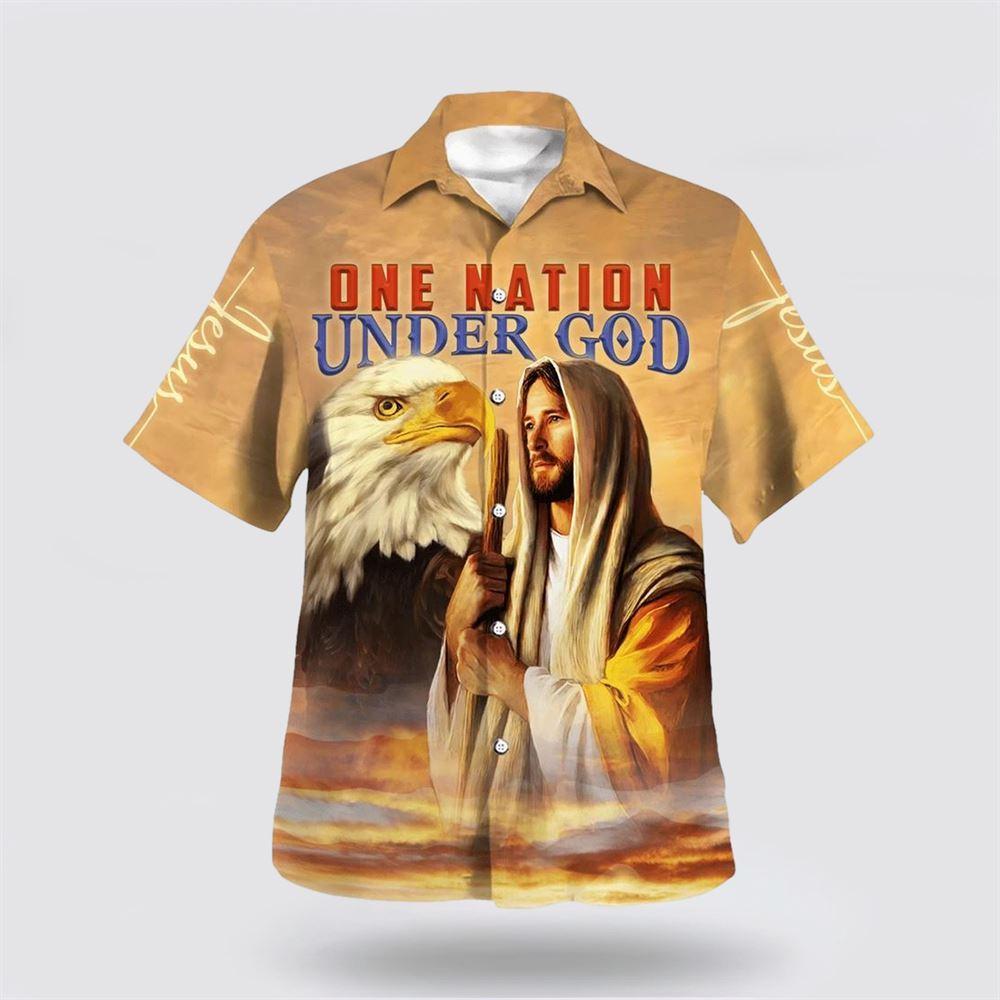 One Nation Under God Jesus Hawaiian Shirt – Gifts For Christian Families