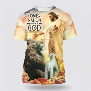 One Nation Under God Shirts Jesus Lion&hellip;