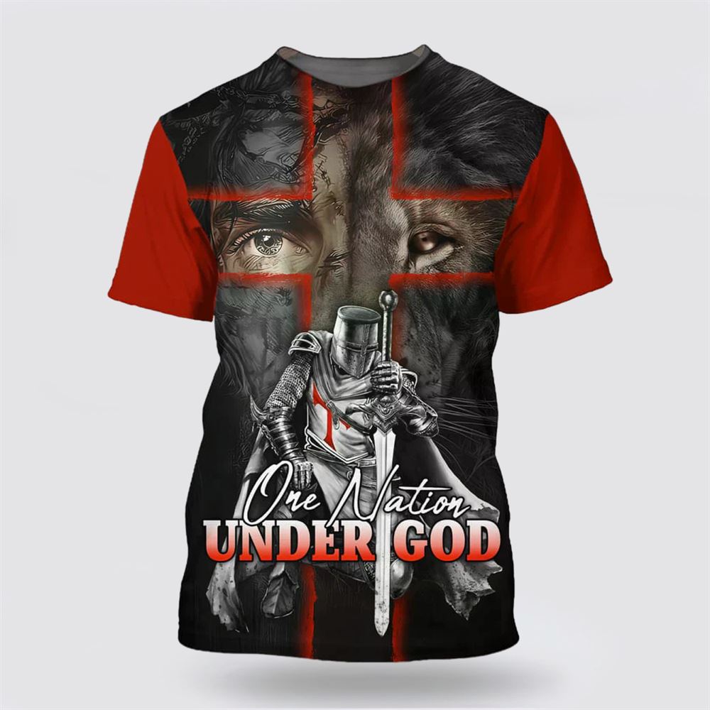 One Nation Under God Shirts Warrior And Lion Cross – Gifts For Christians One Nation Under God Shirts Warrior And Lion Cross – Gifts For Christians