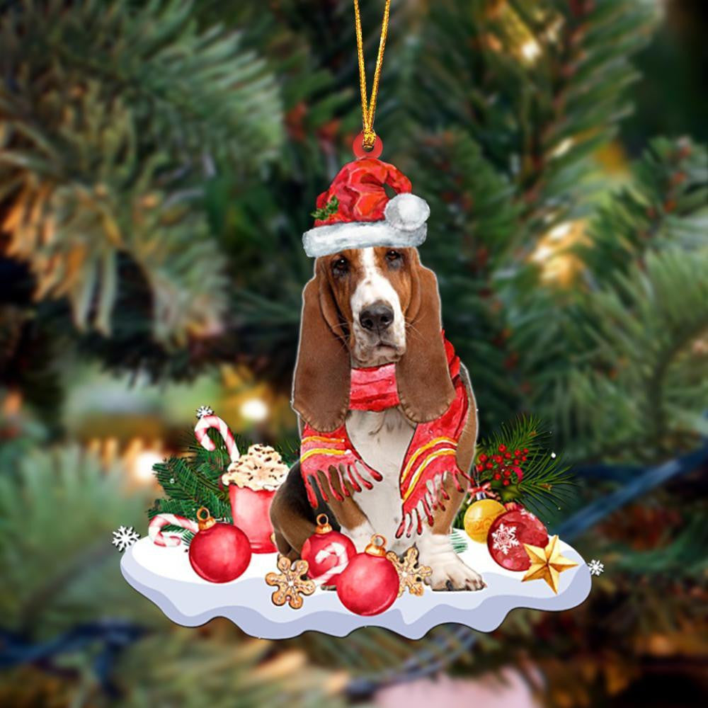 Pamaheart Basset Hound-Better Christmas Hanging Ornament, Happy Christmas Ornament, Car Ornament, Dog Memorial Gift