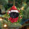 Pamaheart Black Labrador Pup-Xmas Bandana Hanging Ornament, Happy Christmas Ornament, Car Ornament