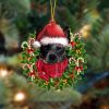 Pamaheart Bloodhounds Sits On The Moon Hanging Ornament Dog Ornament, Car Ornament, Christmas Ornament