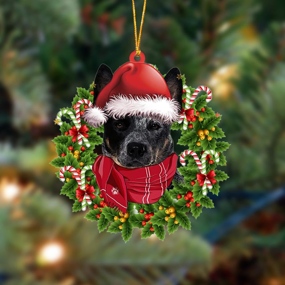 Pamaheart Blue Heeler-Xmas Bandana Hanging Ornament, Happy Christmas Ornament, Car Ornament