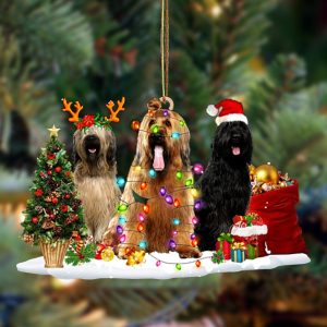 Pamaheart Briard-Christmas Dog Friends Hanging Ornament, Happy&hellip;