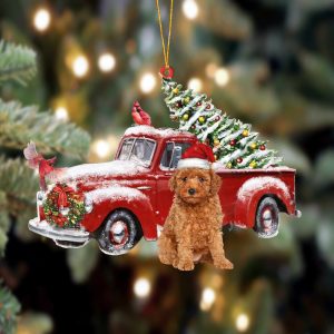 Pamaheart Cavapoo-Cardinal & Truck Two Sided Ornament,&hellip;