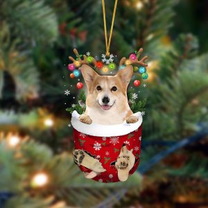 Pamaheart Corgi-In Christmas Pocket Two Sides Ornament,&hellip;