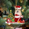 Pamaheart Corgi-Christmas Gifts&Dogs Hanging Ornament, Happy Christmas Ornament, Car Ornament