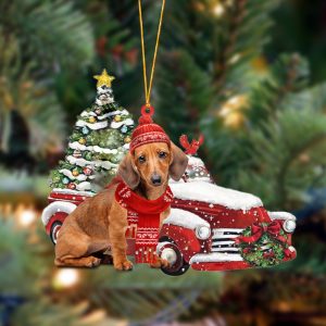 Pamaheart Dachshund 3-Christmas Car Two Sided Ornament,&hellip;