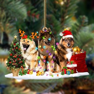 Pamaheart Eurasier-Christmas Dog Friends Hanging Ornament, Happy&hellip;
