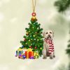 Pamaheart Goldendoodle-Cardinal & Truck Two Sided Ornament, Happy Christmas Ornament, Car Ornament