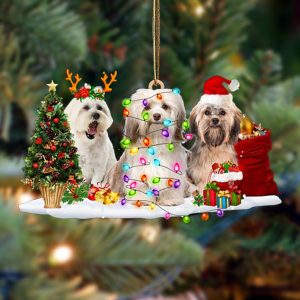 Pamaheart Havanese-Christmas Dog Friends Hanging Ornament, Happy&hellip;
