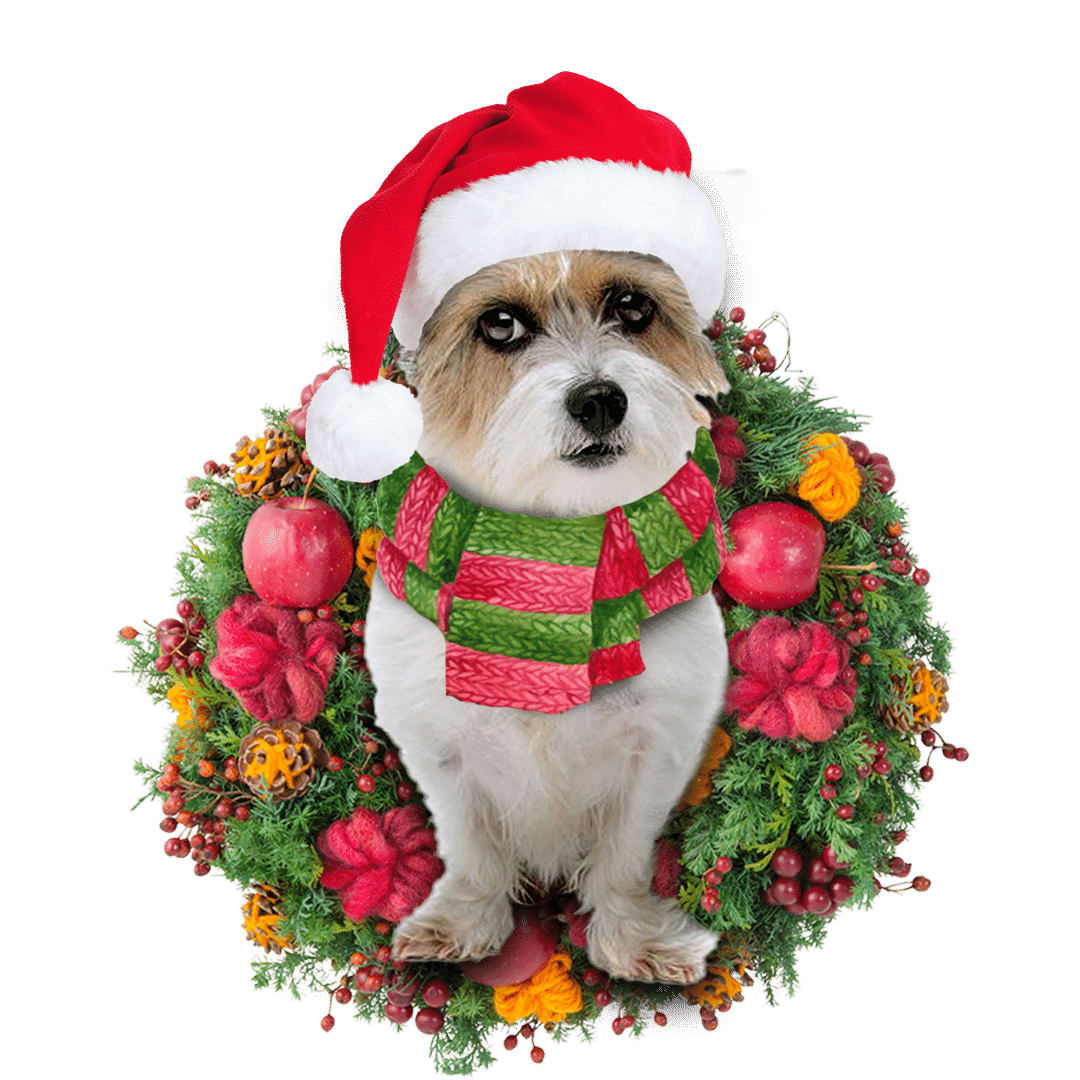 Pamaheart Jackapoo Christmas Ornament, Happy Christmas Ornament, Car Ornament, Christmas Decor