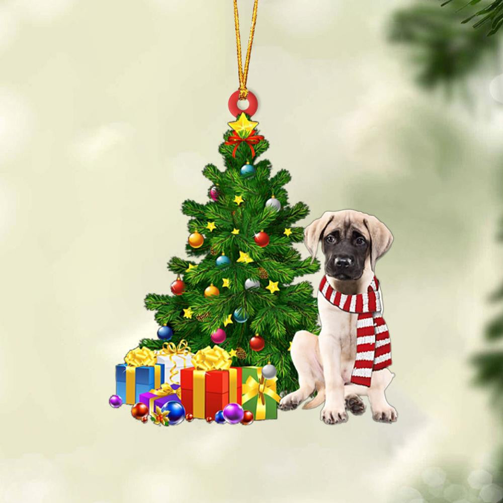 Pamaheart Mastiff-Christmas Star Hanging Ornament, Happy Christmas Ornament, Car Ornament, Dog Memorial Gift