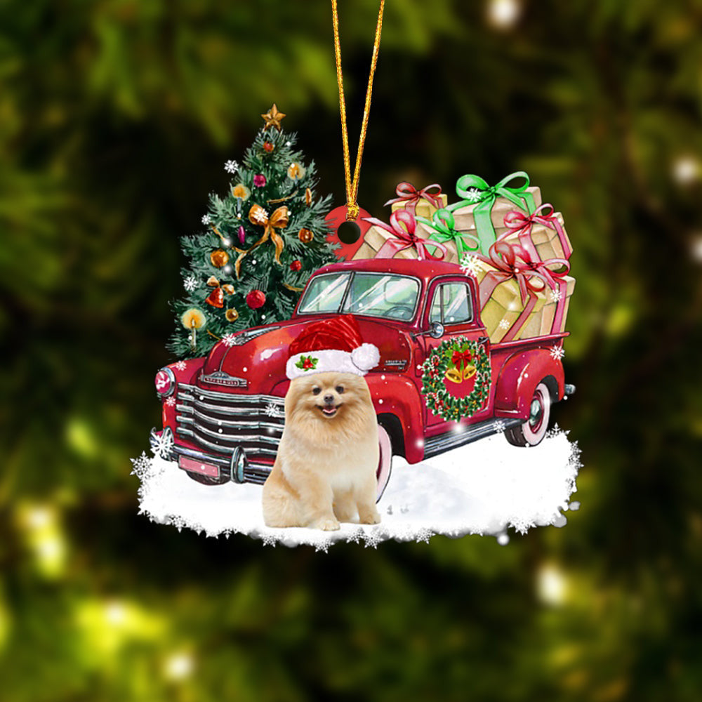 Pamaheart Pomeranian Christmas Hanging Ornament Dog Ornament, Car Ornament, Christmas Ornament