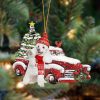 Pamaheart Poodle Christmas House Two Sided Ornament, Happy Christmas Ornament, Car Ornament