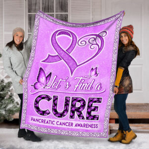Pancreatic Cancer Find A Cure Fleece Throw&hellip;