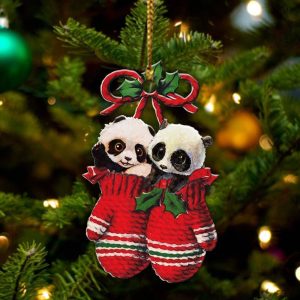 Panda Inside Your Gloves Christmas Holiday-Two Sided&hellip;