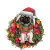 Pekingese-Sit On The Moon-Two Sided Christmas Plastic Hanging Ornament Gifts For Dog Lovers