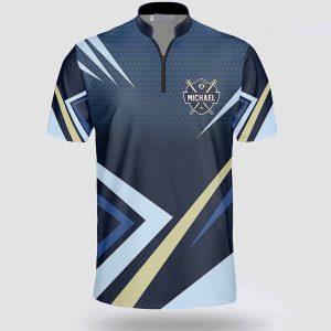 Personalized Billiard Ball Blue Sport Style Label Billiard Jerseys Shirt