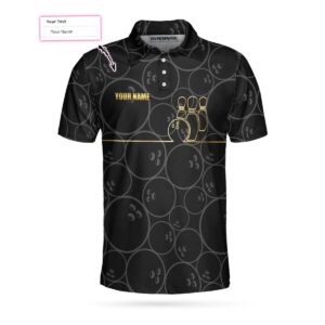 Personalized Black Bowling Pattern Polo Shirt –&hellip;