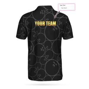 Personalized Black Bowling Pattern Polo Shirt –&hellip;