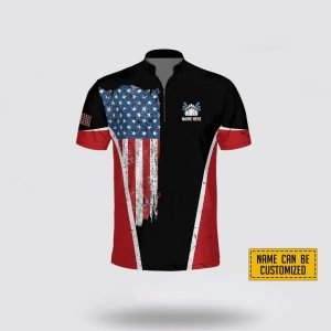 Personalized Bowling Amrican Flag Sport Bowling Jersey&hellip;