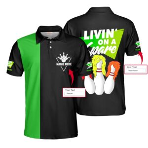 Personalized Bowling Livin On A Spare Polo Shirt – Bowling Men Polo Shirt – Gifts To Get For Your Dad – Father’s Day Shirt
