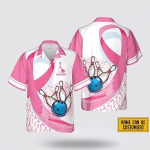 Personalized Bowling Pattern Pink Breast Cancer Bowling&hellip;