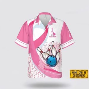 Personalized Bowling Pattern Pink Breast Cancer Bowling&hellip;