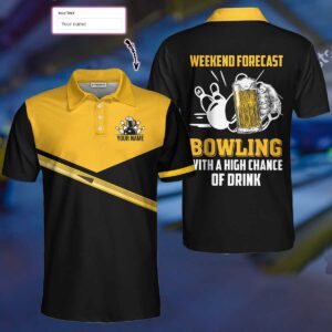 Personalized Bowling Weekend Forecast Polo Shirt –&hellip;