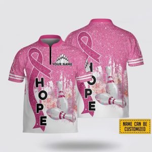 Personalized Breast Cancer Hope Bowling Jersey Shirt&hellip;