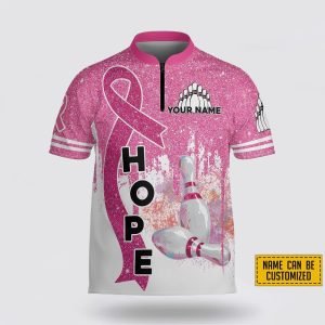 Personalized Breast Cancer Hope Bowling Jersey Shirt&hellip;