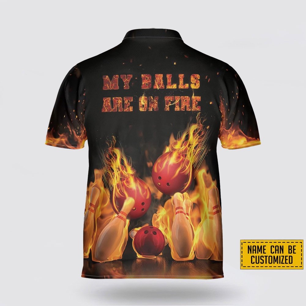 Personalized My Balls Are On Fire Bowling Jersey Shirt – Perfect Gift for Bowling Fans