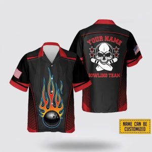 Personalized Name And Team Name Skull Hawaiian&hellip;