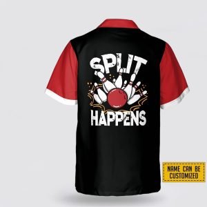 Personalized Red And Black Split Happens Bowling&hellip;