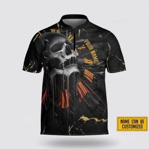 Personalized Skull American Flag Bowling Pattern Bowling&hellip;