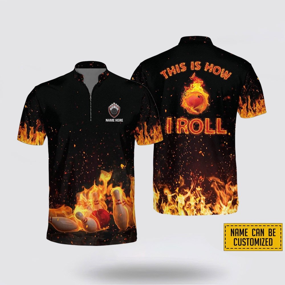 Personalized This Is How I Roll Bowling Fire Bowling Jersey Shirt – Gift For Bowling Enthusiasts