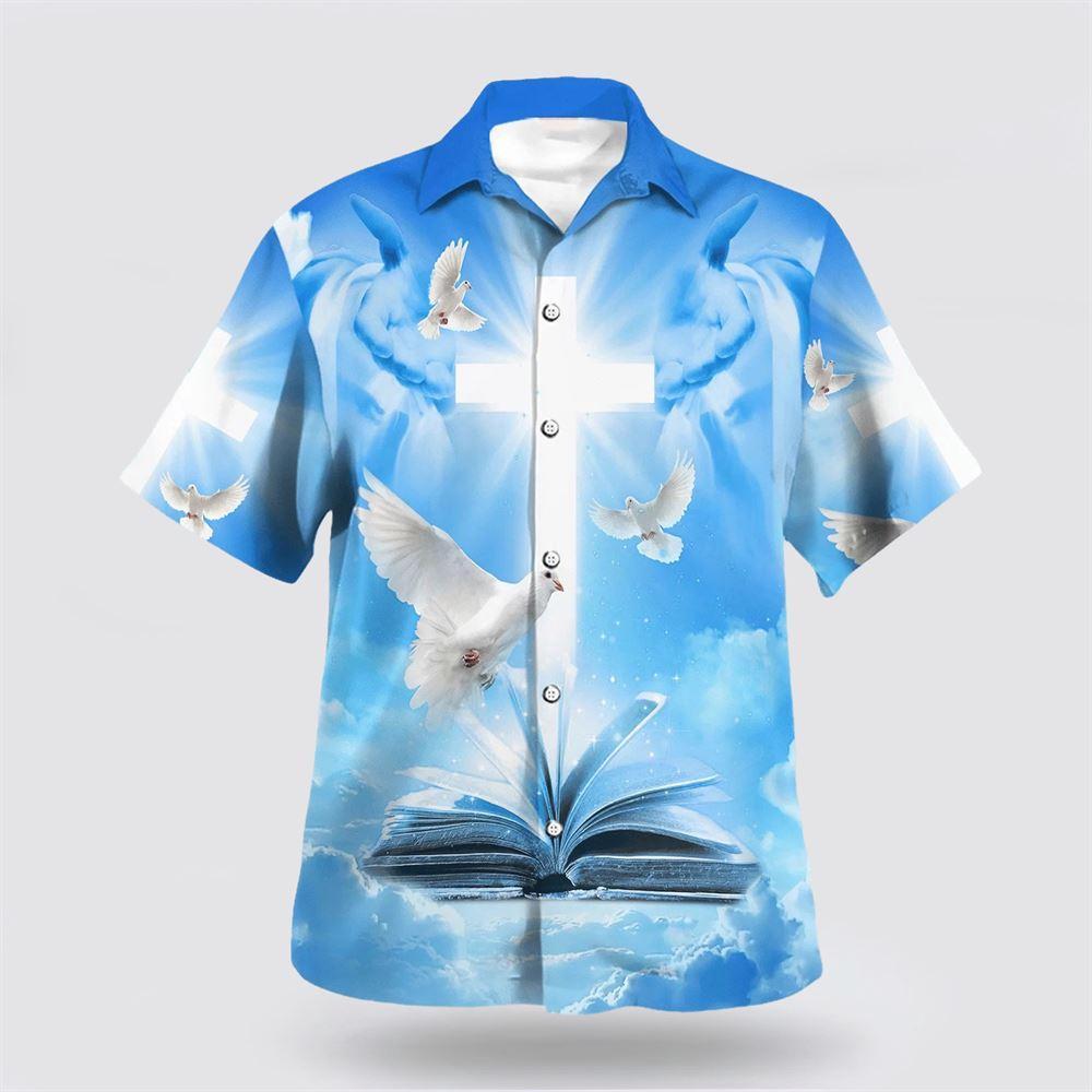 Pigeon Cross And Bible Hawaiian Shirts For Men & Women – Gifts For Christian Families Pigeon Cross And Bible Hawaiian Shirts For Men & Women – Gifts For Christian Families