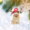 Puggle In Snow Pocket Christmas Ornament Flat  Dog Ornament,Christmas Shape Ornament, Happy Christmas Ornament