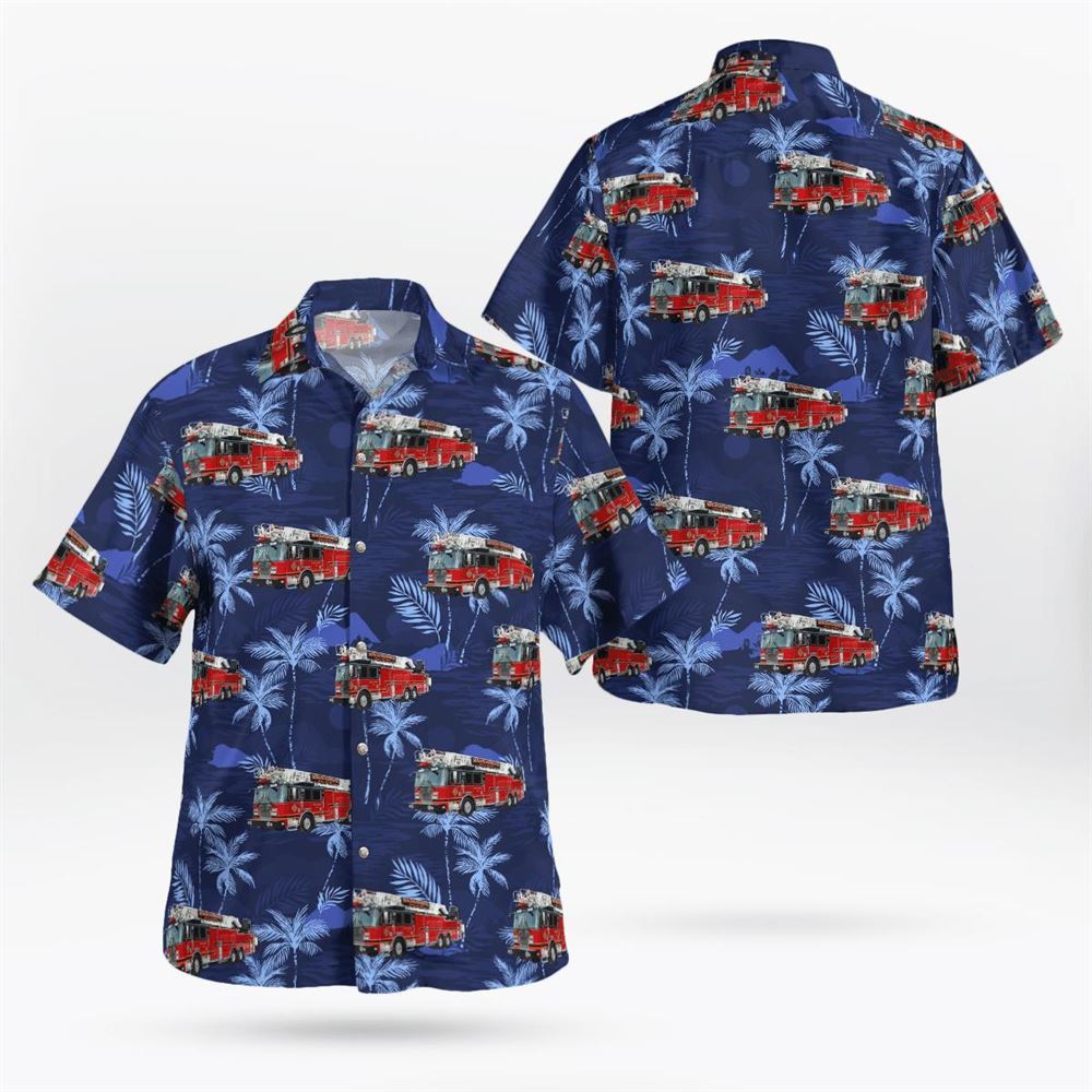 Port Jervis, New York, Port Jervis Fire Department Maghogomock Hook and Ladder #7 Hawaiian Shirt – Gifts For Firefighters In Port Jervis, NY