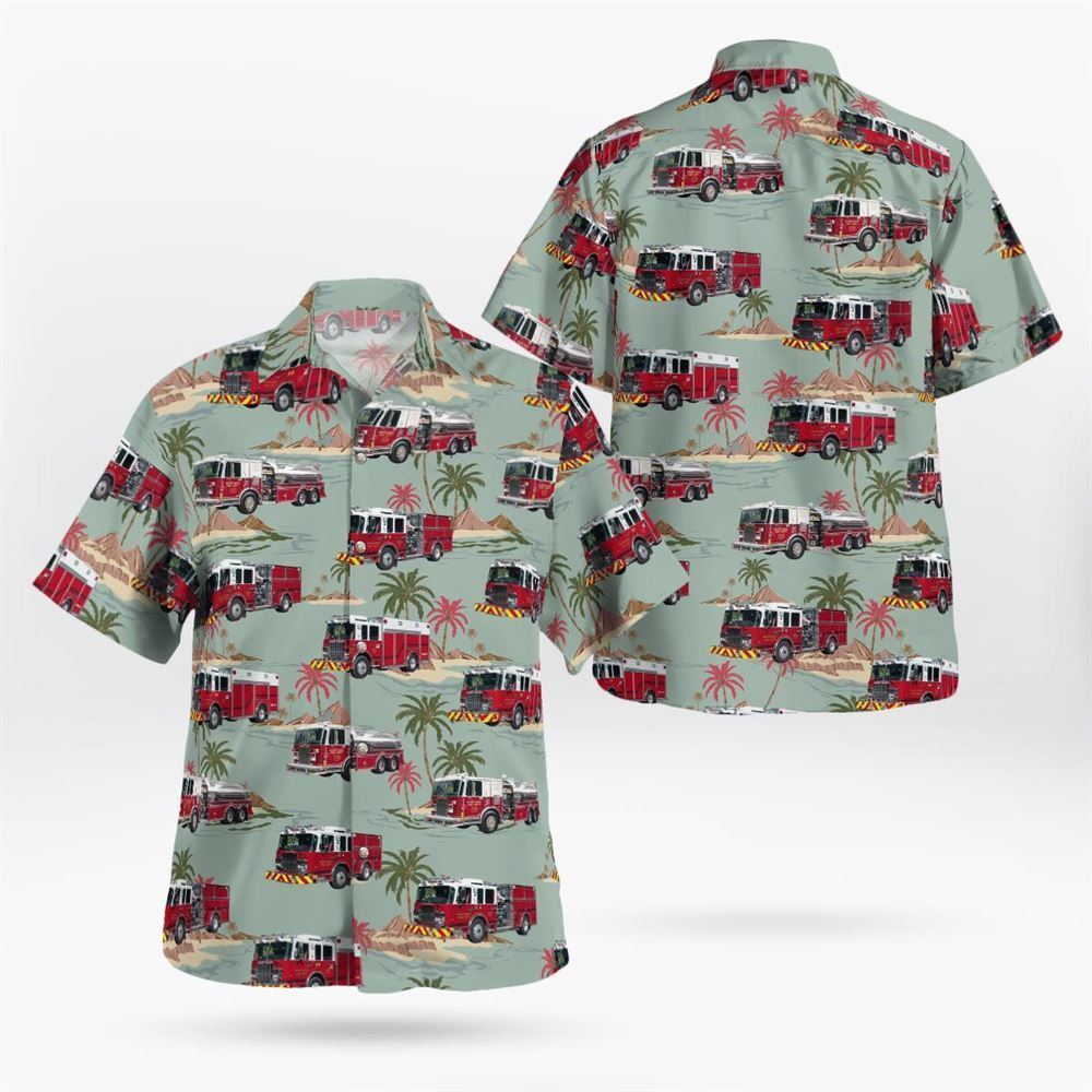 Pound Ridge, New York, Pound Ridge Fire Department Hawaiian Shirt – Gifts For Firefighters In Pound Ridge, NY