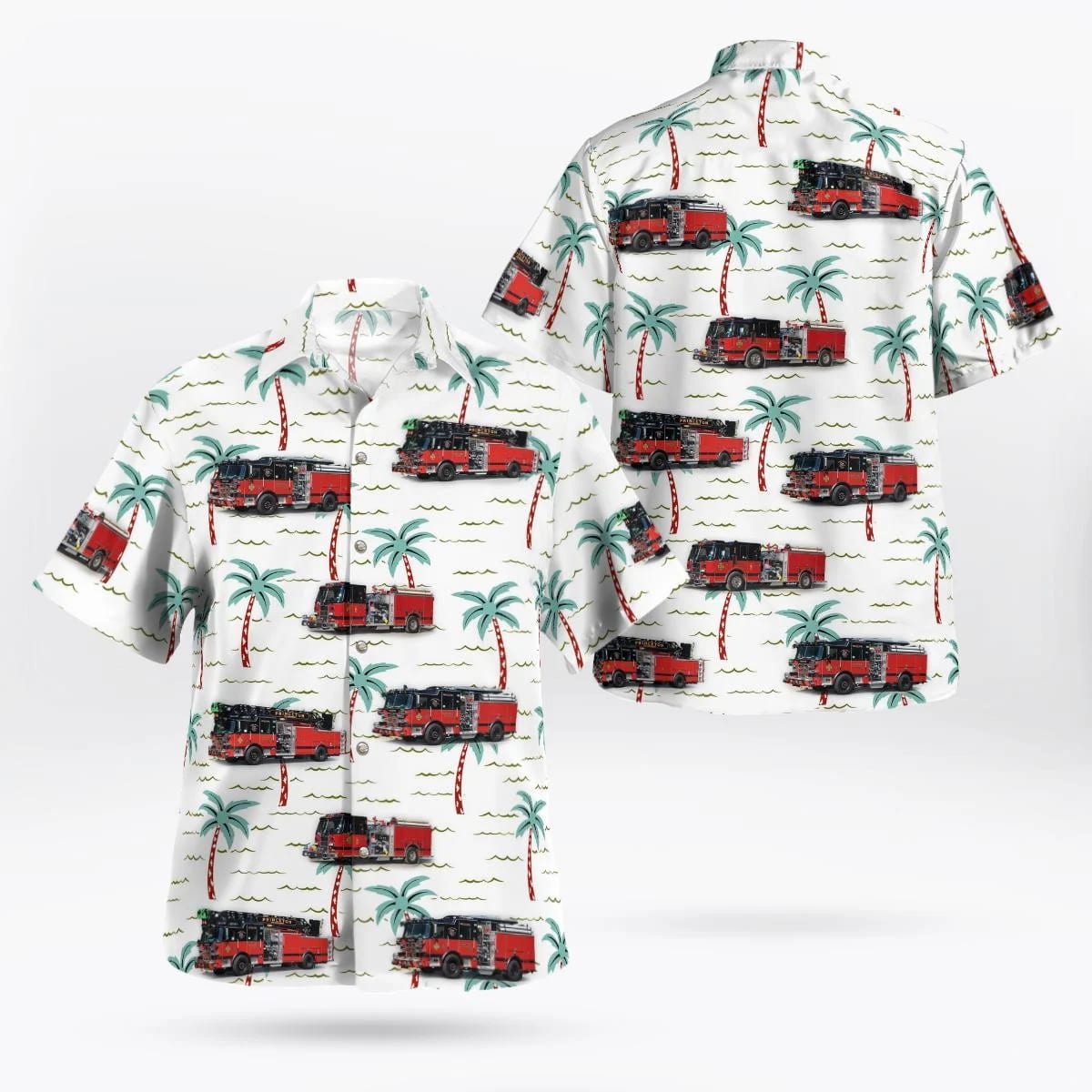 Princeton, New Jersey, Princeton Fire Department Hawaiian Shirt – Gifts For Firefighters In Princeton, NJ