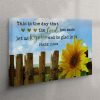Psalm 11824 This Is The Day The Lord Has Made Canvas Wall Art – Flowers Bible Verse Wall Art Decor – Christian Wall Art Canvas